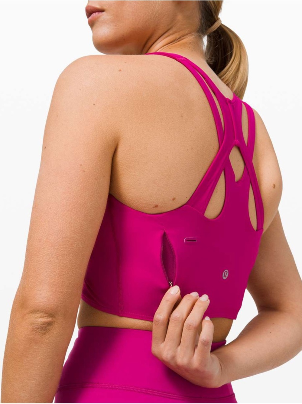 lululemon athletica Hot Pink Racerback Sports Bra